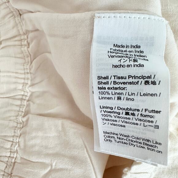 J.Crew 3" Stratus Short Linen Natural Beige Relaxed Pull On Casual Medium NWT - Picture 6 of 10